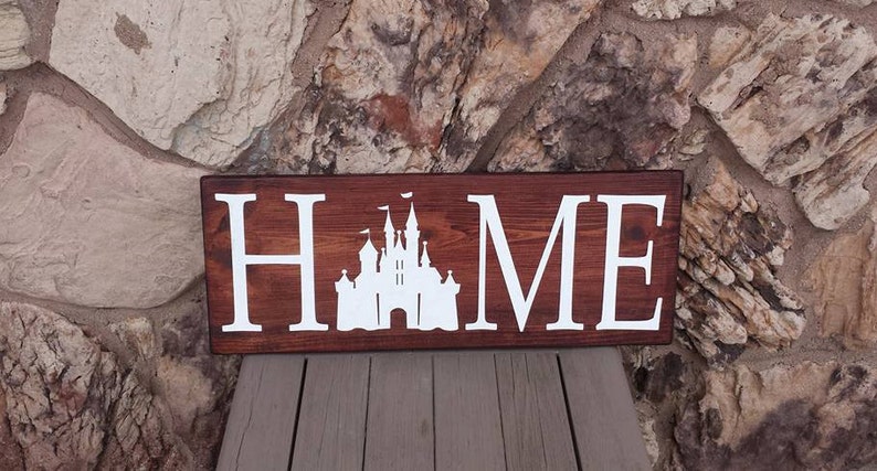 Disney Home Sign Disney Sign Home Decor Handmade Wooden Etsy