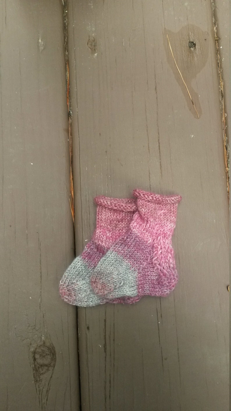 Handknit baby socks