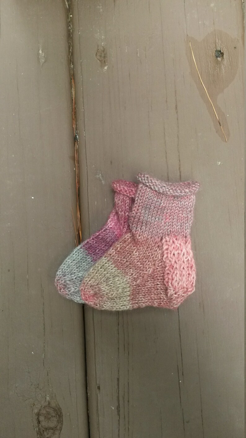 Handknit baby socks