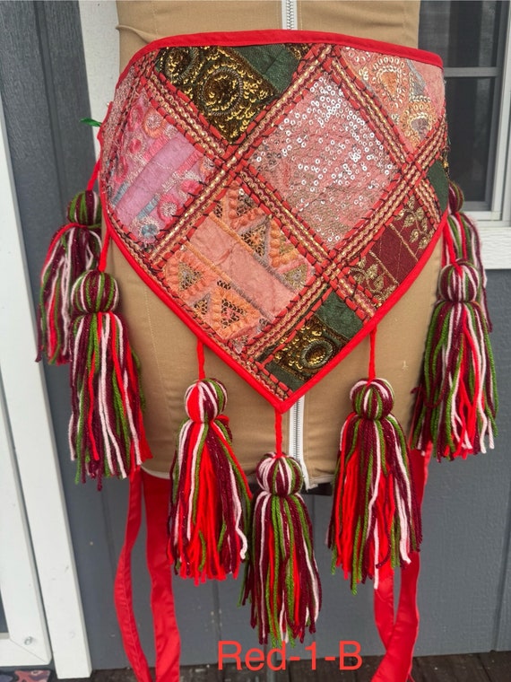 Tassel Belt Red-1-b - Etsy display picture 2