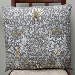 William Morris Snakeshead Cushion Cover 16 x 16 Morris & Co. Fabric Design on both sides image 1