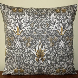 William Morris Snakeshead Cushion Cover 16 x 16 Morris & Co. Fabric Design on both sides image 2