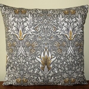 William Morris Snakeshead Cushion Cover 16 x 16 Morris & Co. Fabric Design on both sides image 2