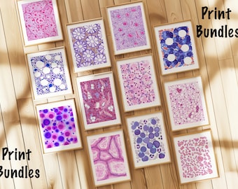 Histology Digital Art Bundle: Anatomy Medical Decor (Digital Download)