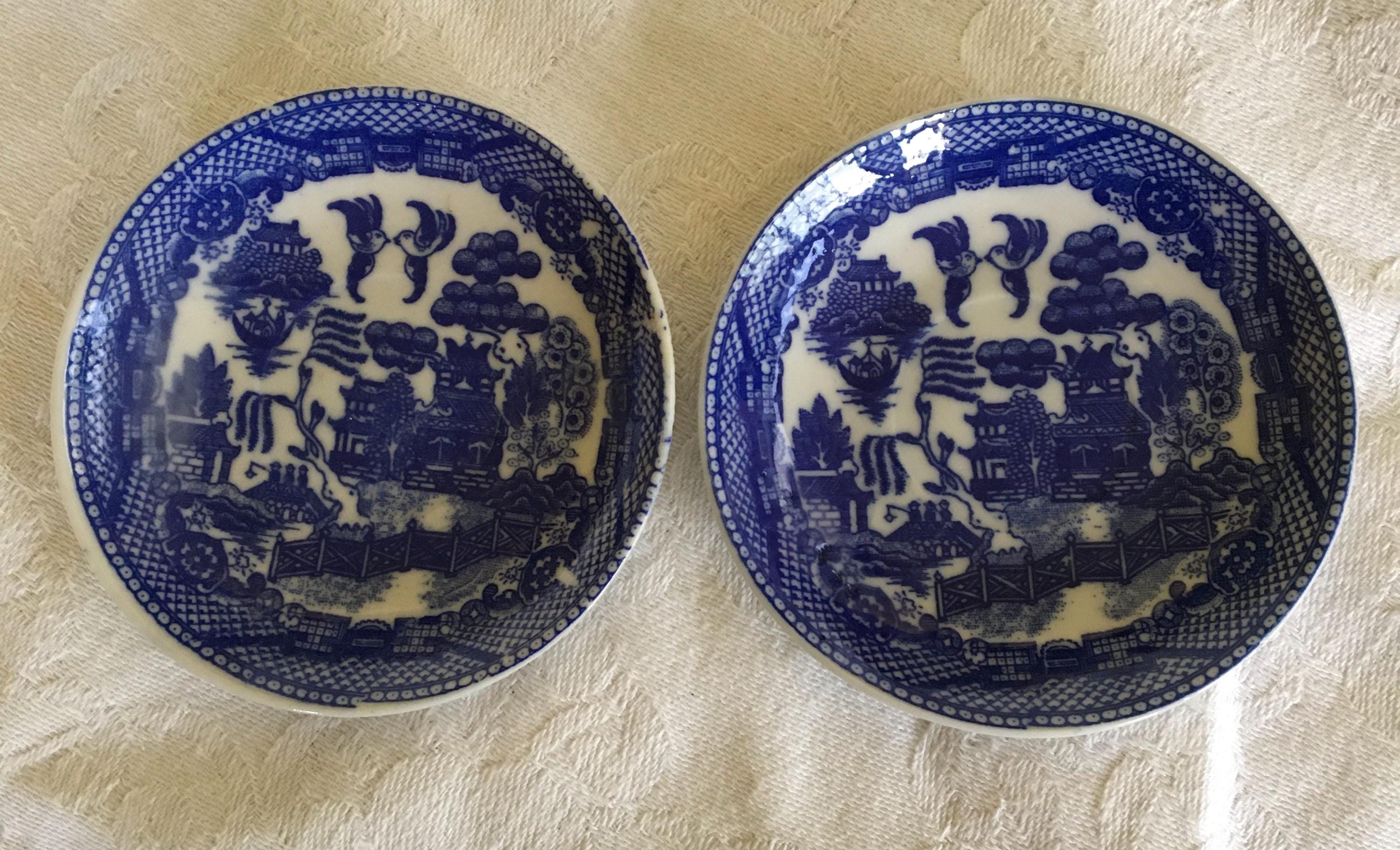 リントンズ　ウィローパターンのオードブルプレート　木皿1付き リントンズ ウィローパターンのオードブルプレート 木皿1付き ウィロー