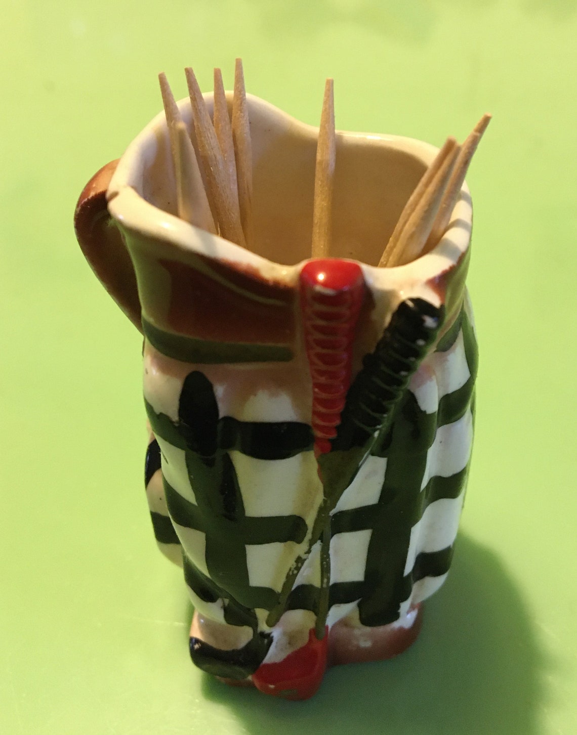 TOOTHPICK HOLDER Golf Bag Porcelain Ceramic 50s Vintage Retro Etsy