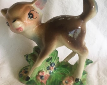 ヴィンテージ レトロ キッチュ 陶器 ミッドセンチュリー 跳ねる鹿