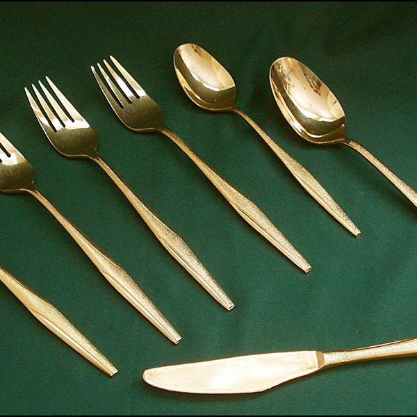 Vintage Florentine Flatware Replacement Pieces - Gold Electroplate, Modern Flatware, Hollywood Regency, Choose Your Piece