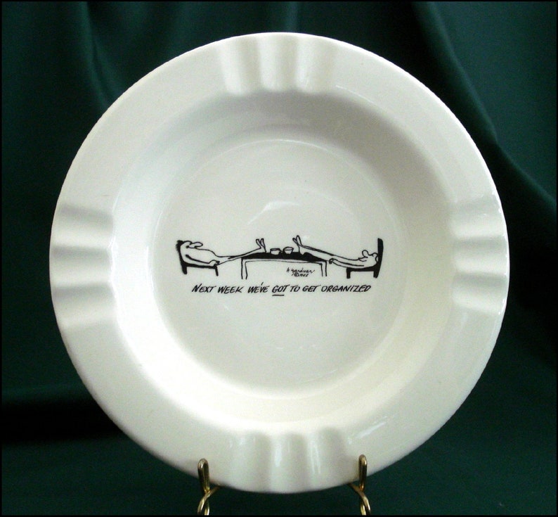 NY Tray Ashtray Cartoon Art Herb Gardner Nebbishes by Bernad Creations Yonkers
