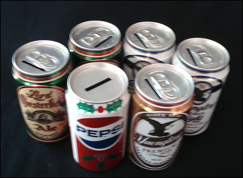 Vintage Soda Can Coin Still Banks Pepsi Yuengling Lord Etsy