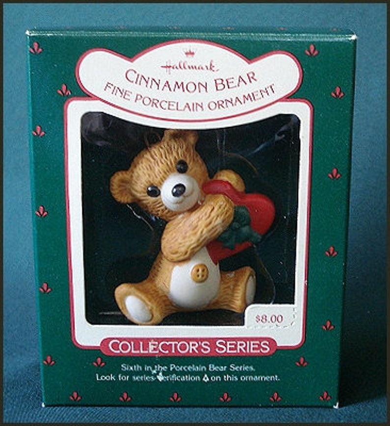 Hallmark Cinnamon Bear Porcelain Ornament 6 From the 1988 Etsy