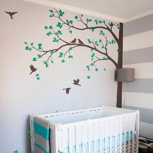TREE WALL DECAL - Bird wall decal- Nursery Wall Sticker -  K003