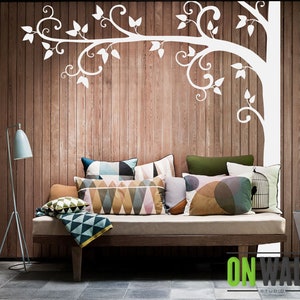 TREE WALL DECAL Corner Tree sticker Photo hanging tree K014 image 1