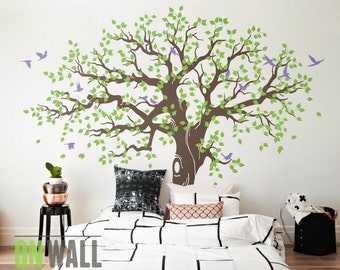 Grand sticker mural arbre généalogique, stickers muraux arbre pépinière, murale arbre, sticker mural vinyle, sticker mural - MM033