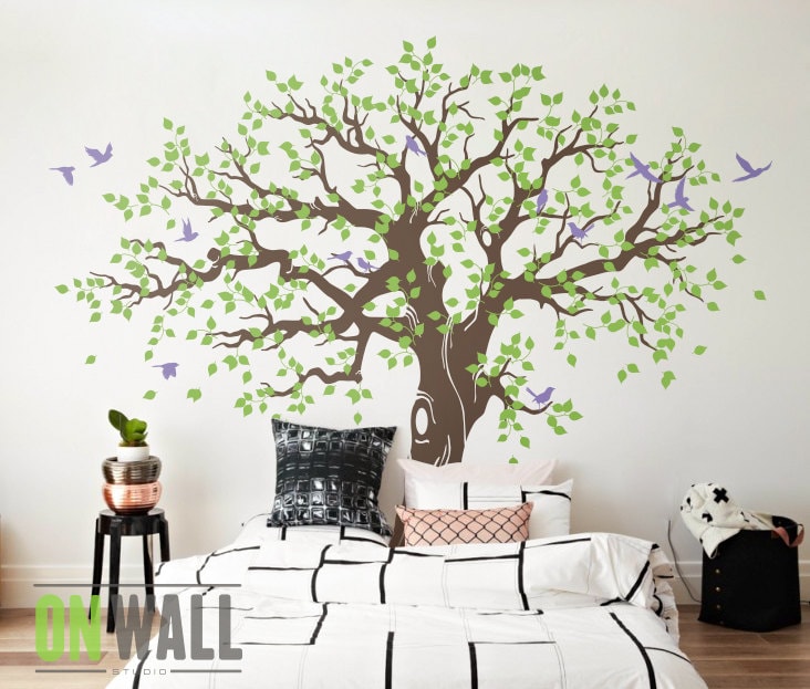 Large Family Tree Wall Decal,  Nursery Tree Wall Decals, Tree mural, Vinyl Wall Decal, wall sticker -  MM033