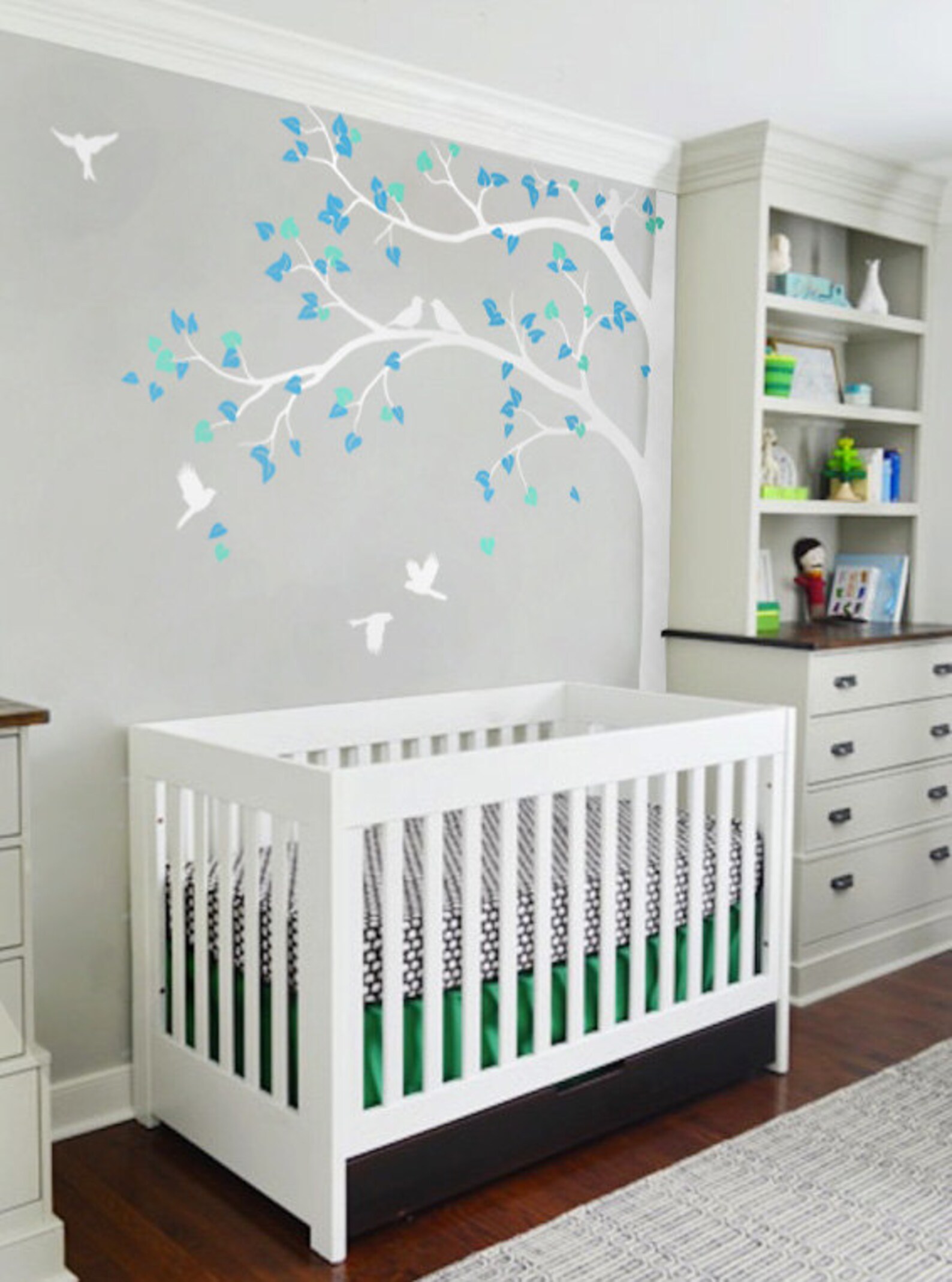 TREE WALL DECAL Large Nursery Vinyl Wall Sticker Tree | Etsy