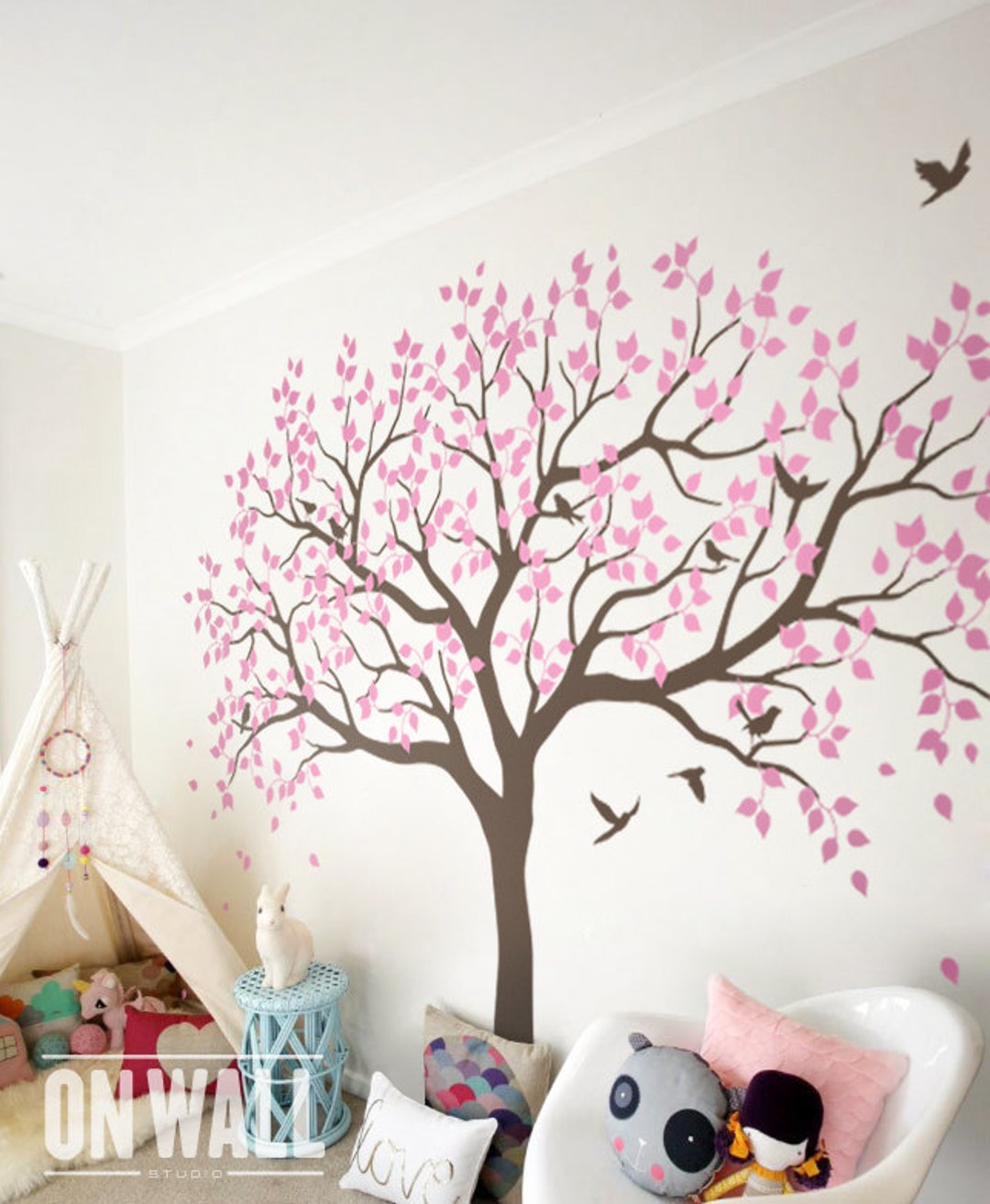 🥇 Wall stickers flowers and hummingbird 🥇