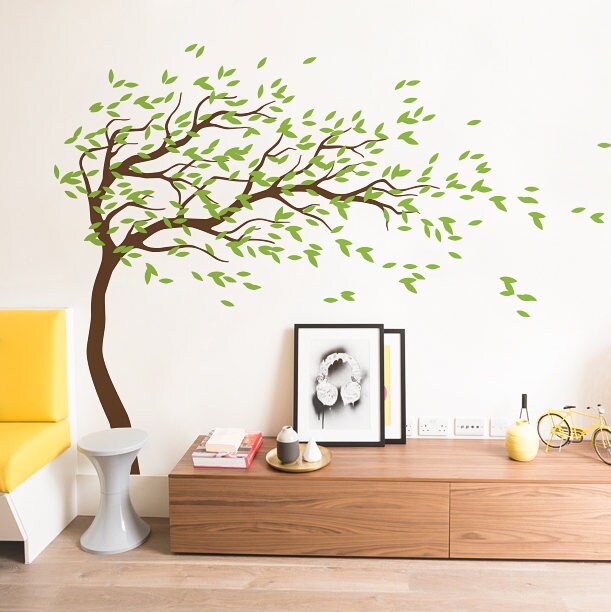 WHITE Tree Wall Decal Nursery Wall Decoration Tree Wall Etsy