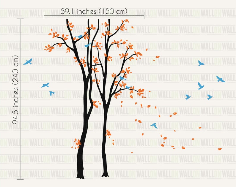 Large Tree vinyl decal nursery vinyl wall decal tree wall Etsy