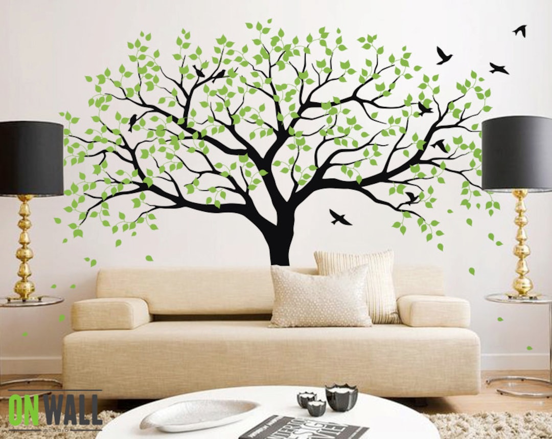 Large Tree Wall Decals Trees Decal Nursery Wall Decals - Etsy