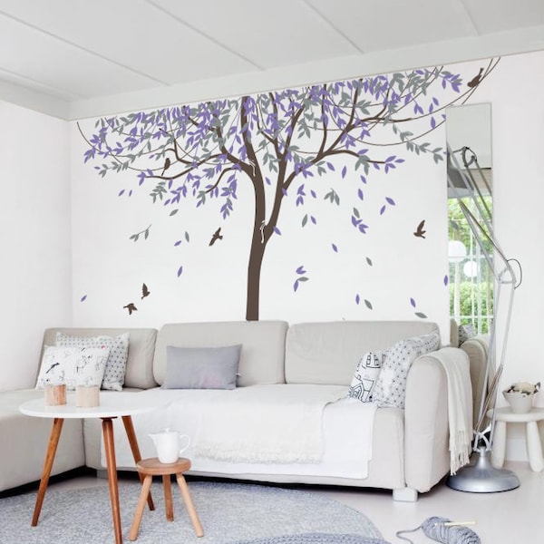 Beautiful Willow Tree Wall Decal - Unique Vinyl Sticker for Home Decor, nursery, playroom wall art decor - Nature vinyl wall stickerMM005_B