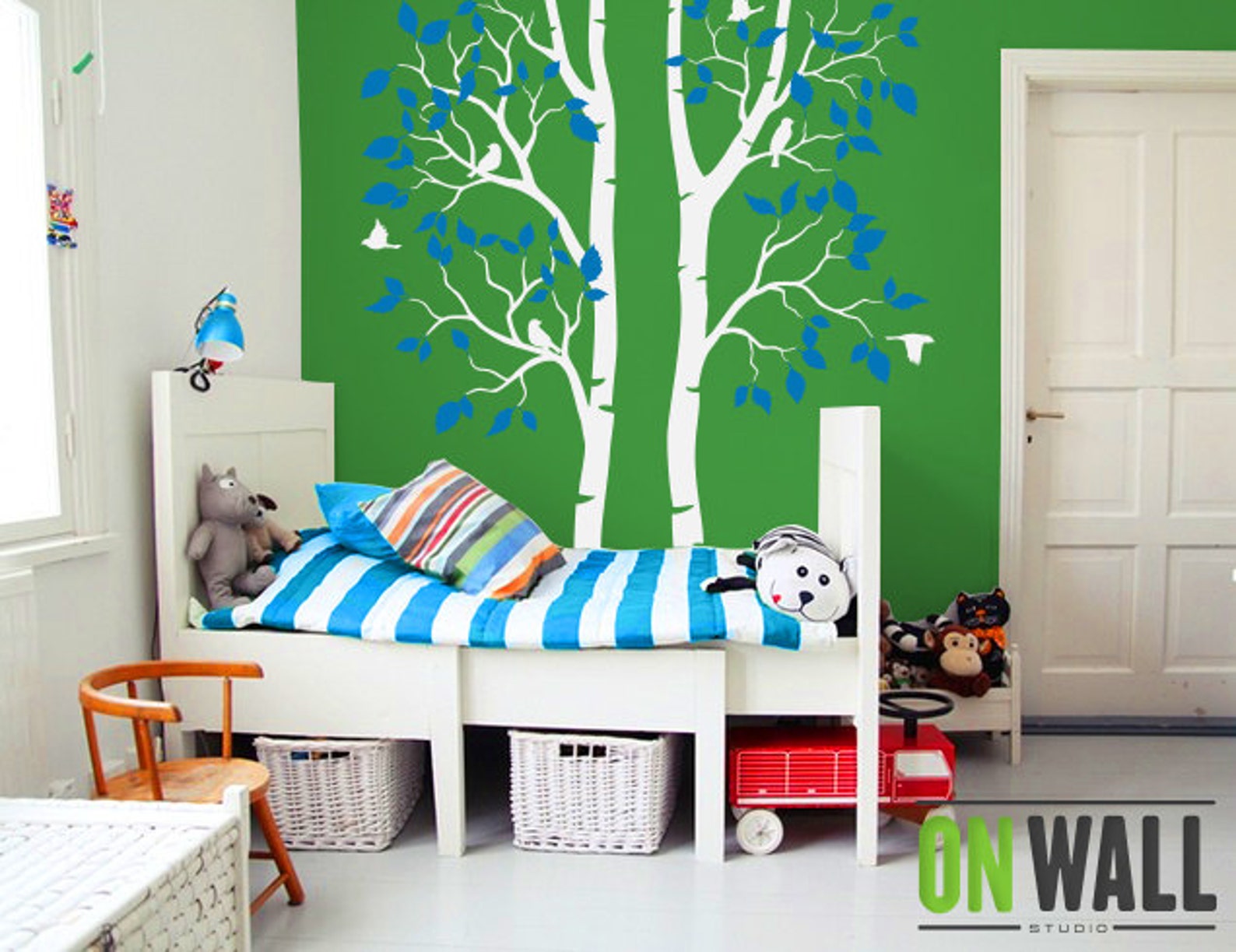 TREE WALL DECAL Birch Tree Nursery Décor Large Tree Etsy