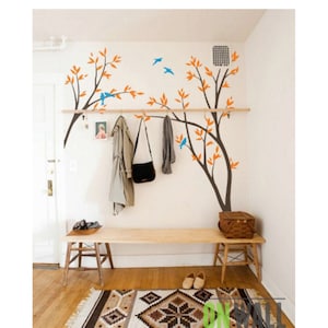 TREE WALL ART - Woodland Forest Birch Tree Stickers - Fairytale Forest Mural - MM031