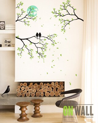 Adesivi Murali Rimovibili Stile Boho Farfalle E Funghi, Decorazione Parete Con Luna E Sole Per Camera Da Letto, Casa, Ufficio