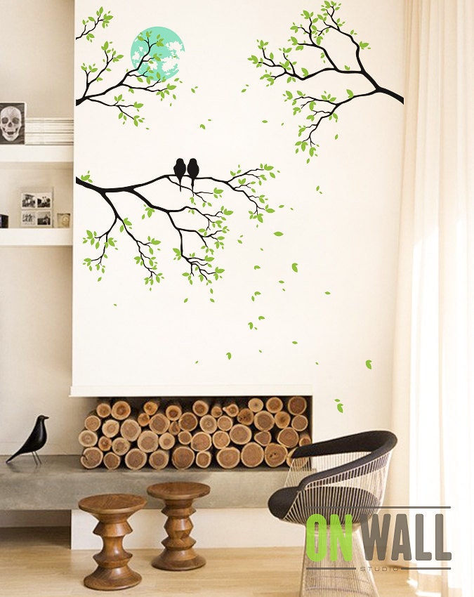 Adesivi Murali Rimovibili Stile Boho Farfalle E Funghi, Decorazione Parete Con Luna E Sole Per Camera Da Letto, Casa, Ufficio
