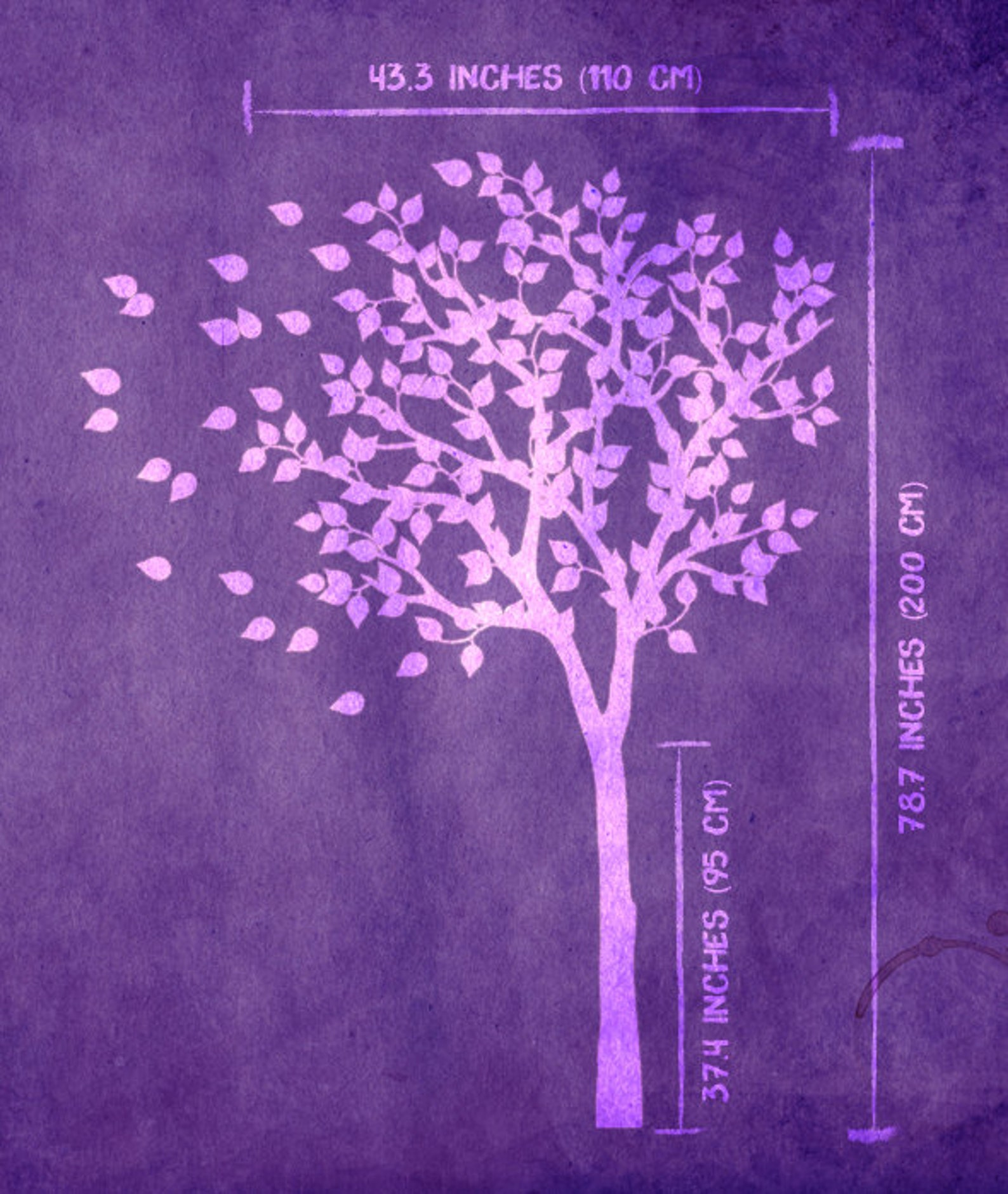 TREE WALL DECAL Large Vinyl Wall Stickerplayroom and Nursery Etsy