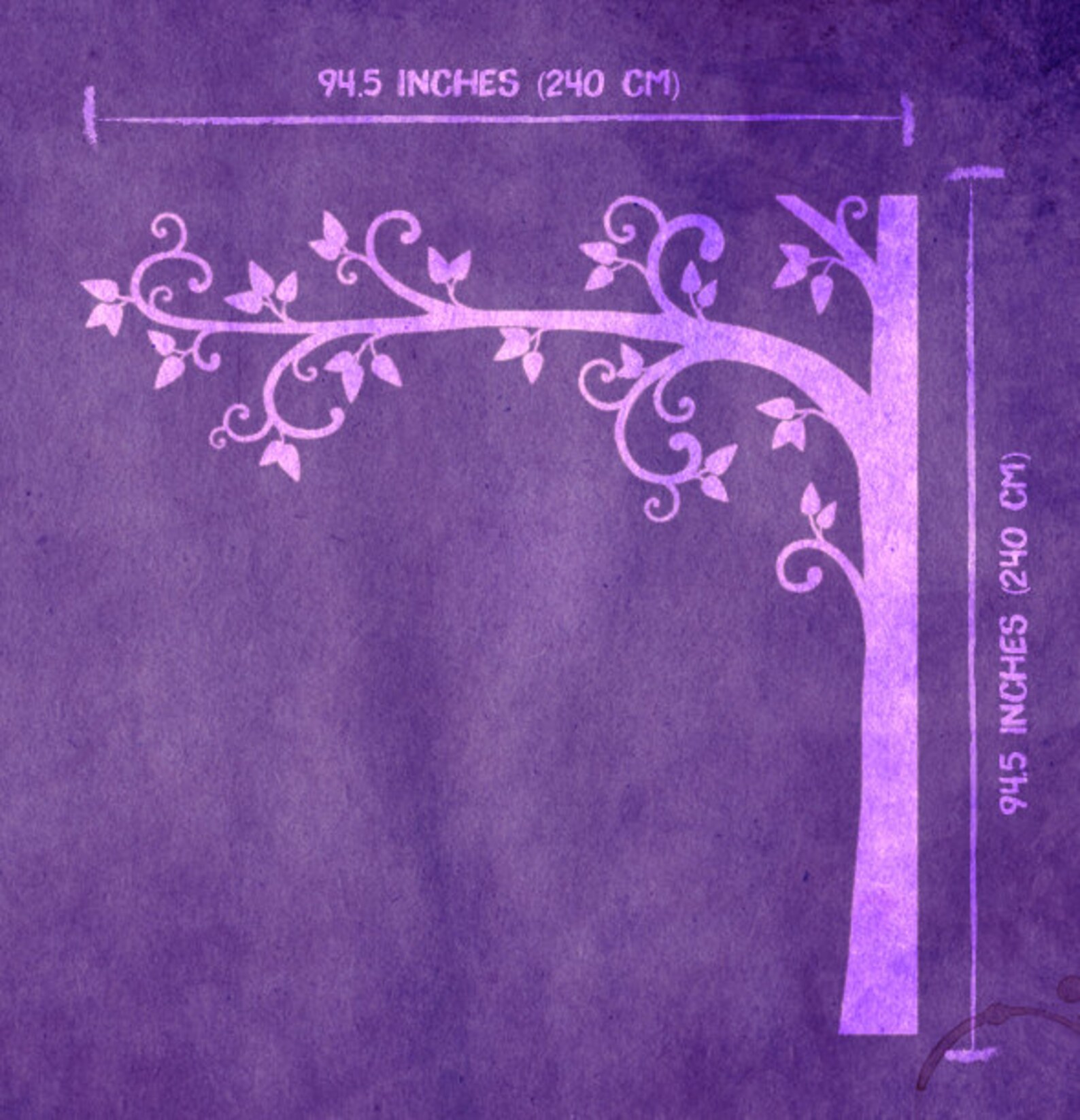 TREE WALL DECAL Corner Tree sticker Photo hanging tree Etsy