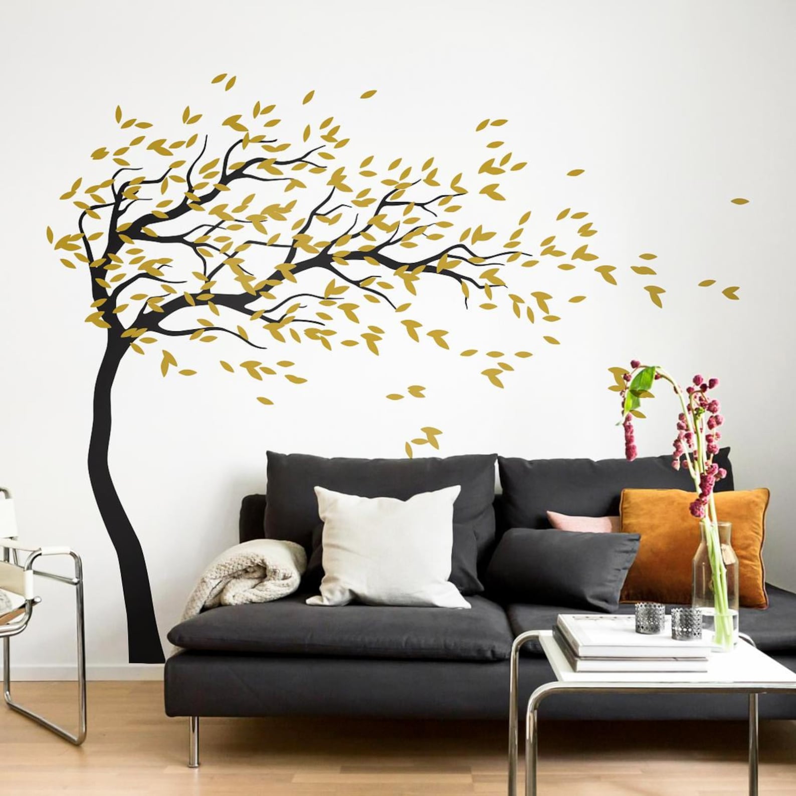 WHITE Tree Wall Decal Nursery Wall Decoration Tree Wall Etsy