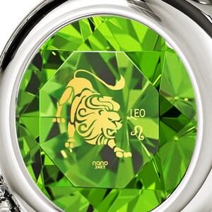 925 Sterling Silber Sternzeichen Herz Anhänger · Leo Halskette eingeschrieben in 24 Karat Gold auf Swarovski Kristall · 18 &quot;&quot;Kette, Geburtstagsgeschenk für die Frau