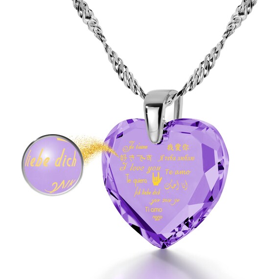 Collana Con Messaggio Nascosto 'Ti Amo' - Ciondolo Scorrevole Personalizzato In Oro 18k Per Lei - Regalo Romantico
