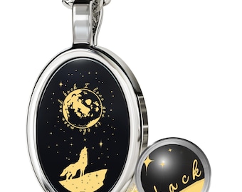 Mega Sale! Romantic I Love You to the Moon and Back Necklace Inscribed in 24k Gold on Onyx Pendant, Unique Gifts for Her, Mother's Day Gift