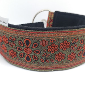 Martingale, weich gepolstert, Hund, Whippet, Windhund, Halsband nach Maß. Breite - 5,5 cm.