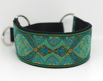 Comfortable, soft&cosy martingale dog collar. Width - 5.5cm/2,2''. Whippet collar, greyhound collar, sighthound collar.
