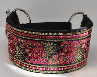 Florales Martingale Hundehalsband, weich gepolstertes Windhundhalsband für Whippet