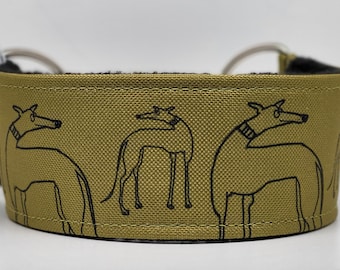 Collar martingala cómodo, suave y acogedor para perros. Collar para whippet, galgo y lebrel. Diseño de dibujos animados.