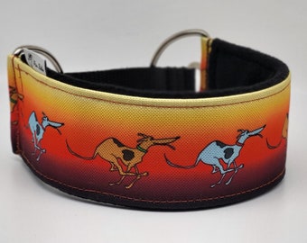 Collar martingala cómodo, suave y acogedor para perros. Collar para whippet, galgo y lebrel. Diseño único.