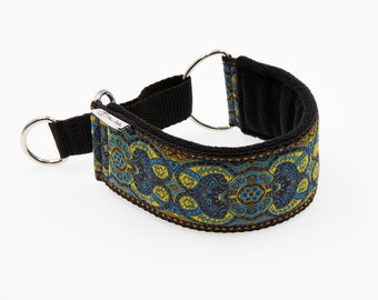 Martingale, soft padded, dog, whippet, greyhound, custom collar. Width - 5.5cm/2,2''.