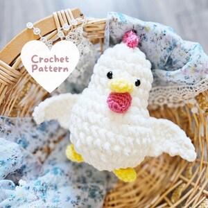 Feathers the Chicken Amigurumi Crochet Pattern, English PDF