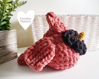 Calla the Cardinal Amigurumi Bird Crochet Pattern, English PDF