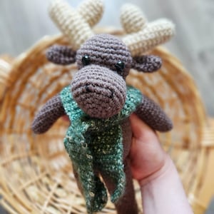 CROCHET PATTERN Moss the Moose Amigurumi, English PDF