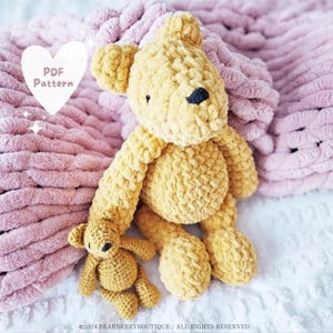 Classic Vintage Style Winnie the Pooh Bear Amigurumi Crochet Pattern, English PDF