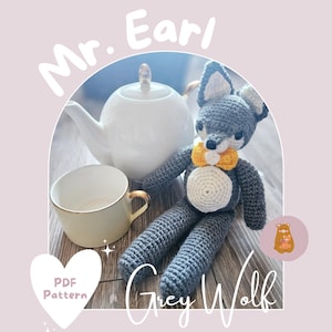Mr. Earl Grey Wolf Amigurumi PDF Crochet Pattern