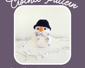 Quack Frost the Snowman Duck Amigurumi Crochet Pattern, English PDF