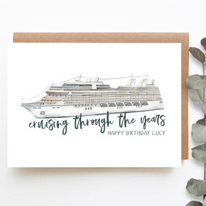 Cruising Happy Birthday Card | Personalised Card for Her | Happy Birthday Card | Card for Him | Female Birthday Card | Male Birthday Card