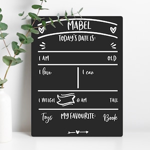 Baby Milestone Chalkboard | Baby Milestone Cards | New Baby | First Birthday Milestone Chalkboard | Toddler Chalkboard