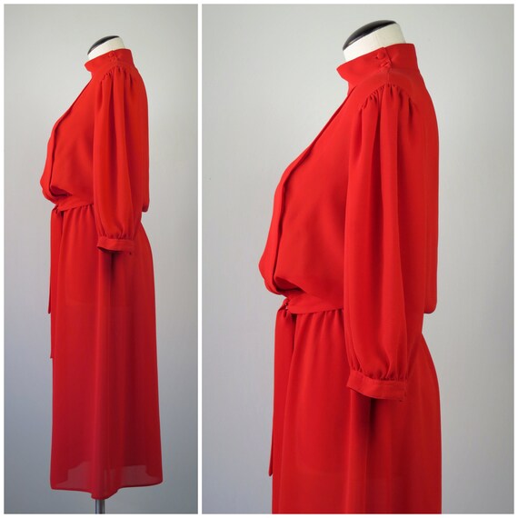Vintage 1970s Cossack Secretary Dress & Belt - SI… - image 6